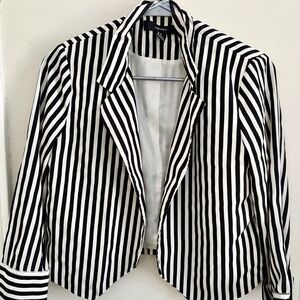 Forever 21 Monochrome Striped Blazer